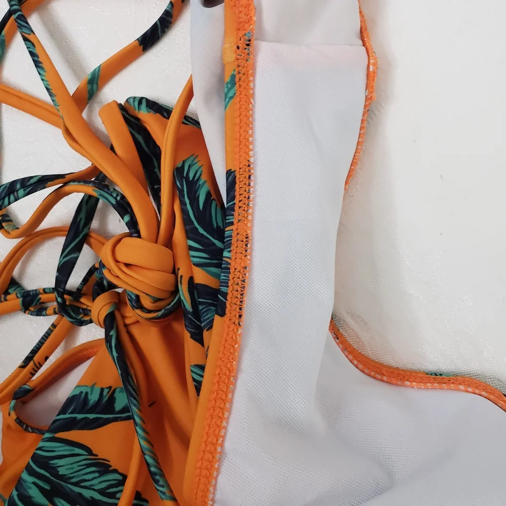 SHEIN HALTER TIE ONE-PIECE SWIMSUIT SIZE LARGE